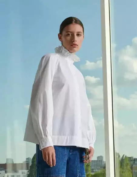 White Cotton Villandry Shirt.