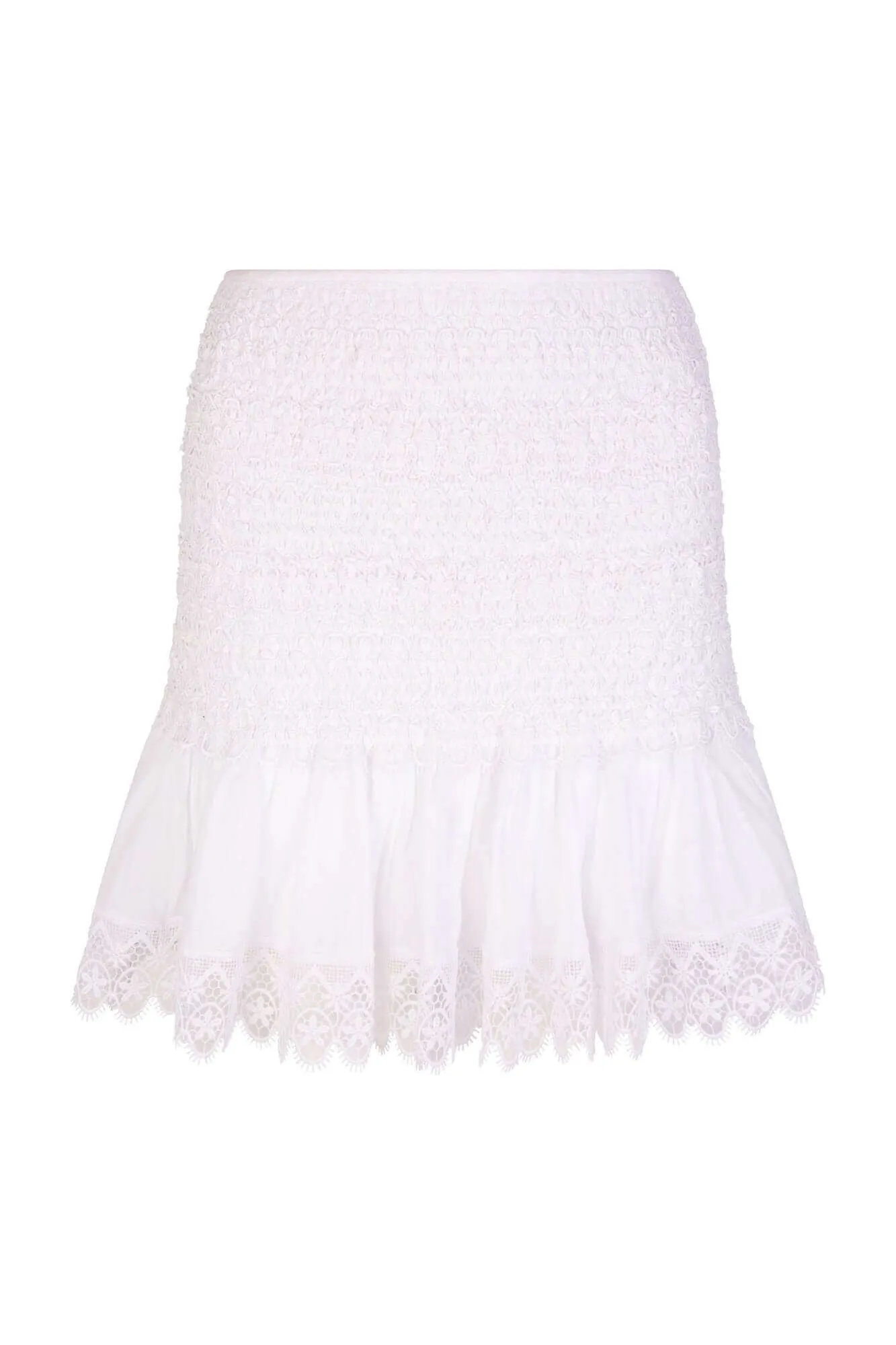 White Fleur Short Skirt