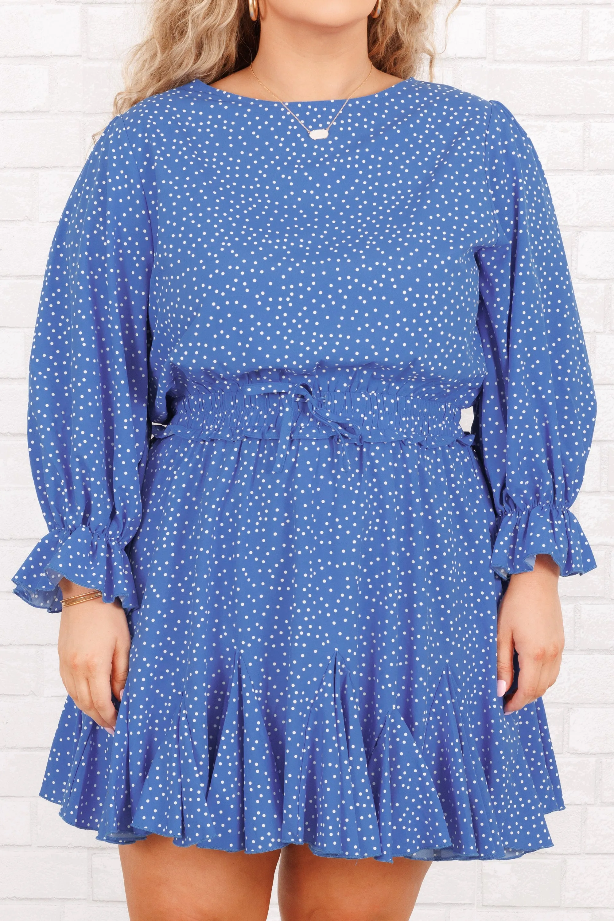 Blue Polka Who I Will Be Romper