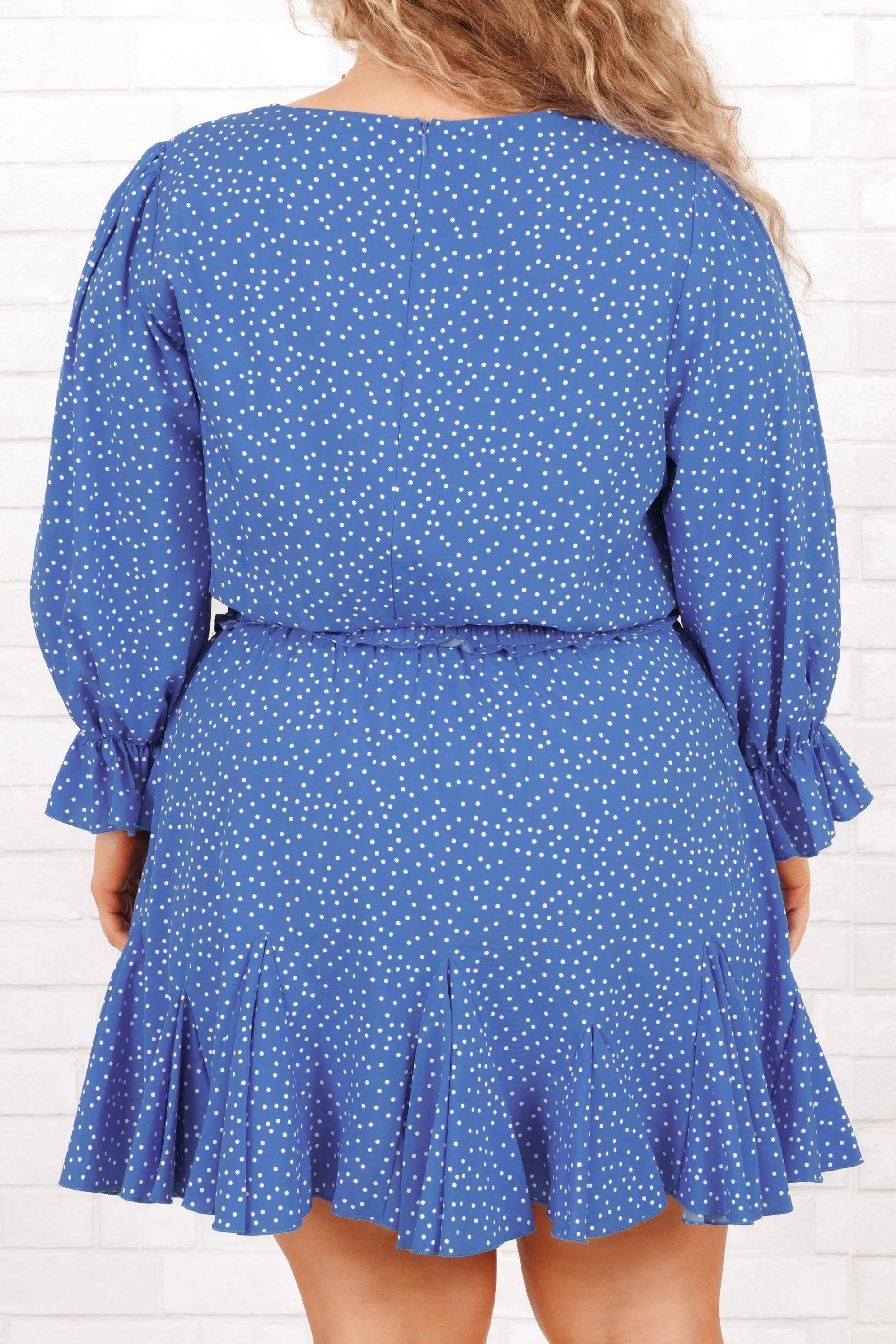 Blue Polka Who I Will Be Romper