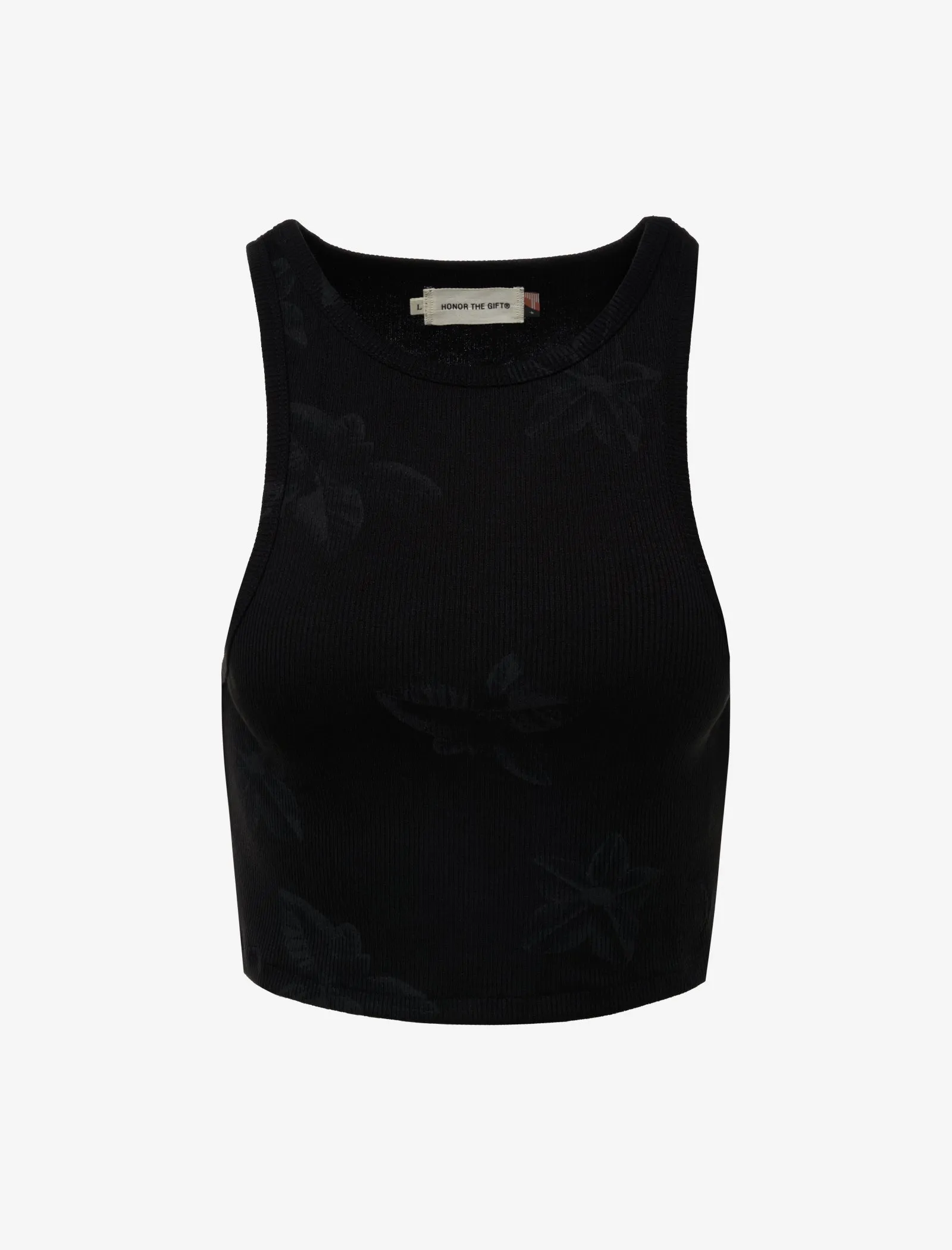 FLORAL RIBBED TANK FOR WOMEN