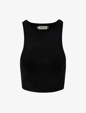 FLORAL RIBBED TANK FOR WOMEN