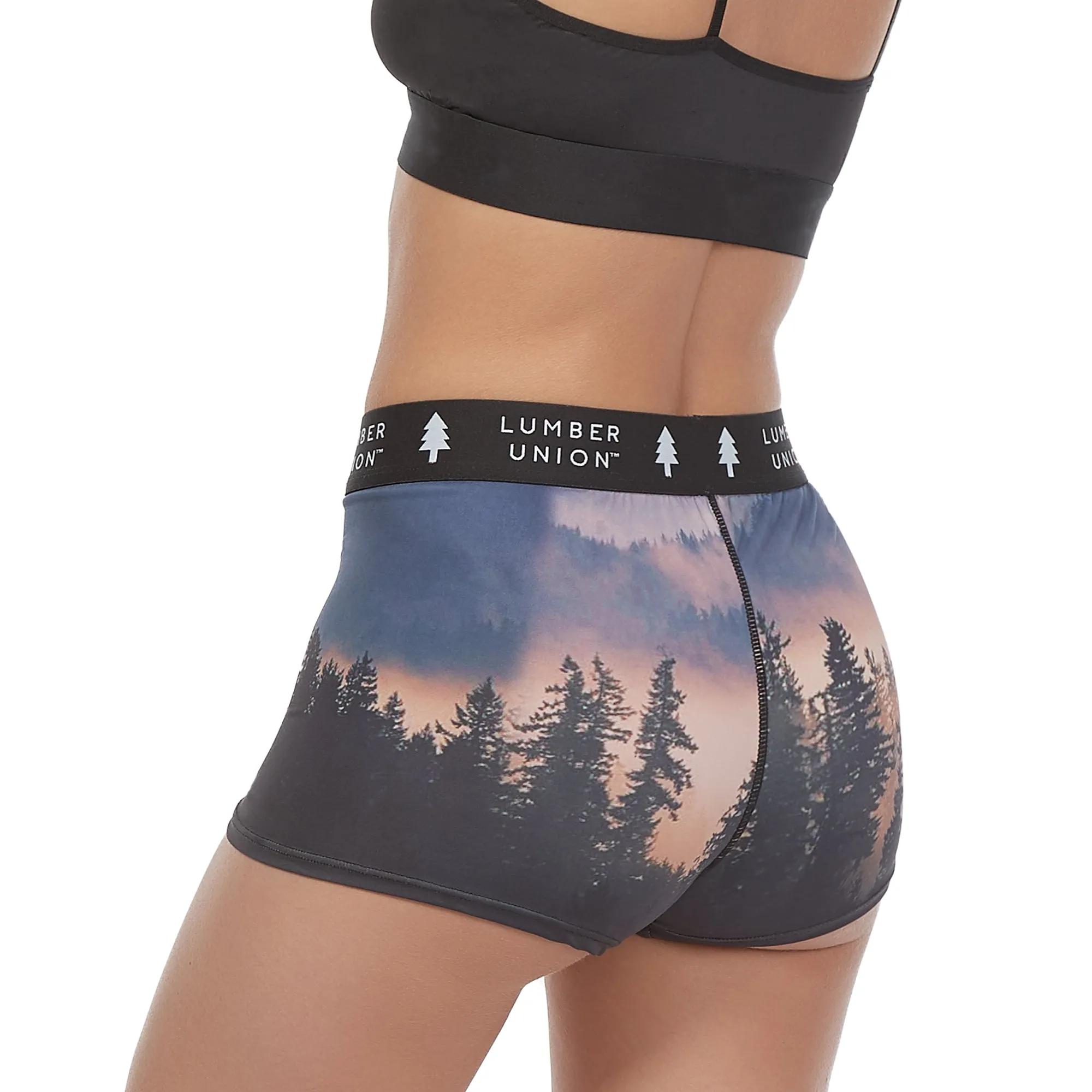 Dusk Tiger Mountain WA High Waisted Boyshorts