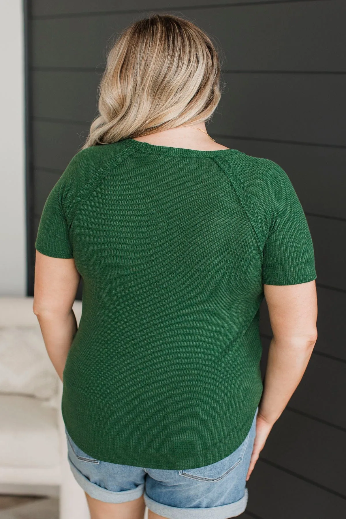 World Of My Own Short Sleeve Top Dark Green