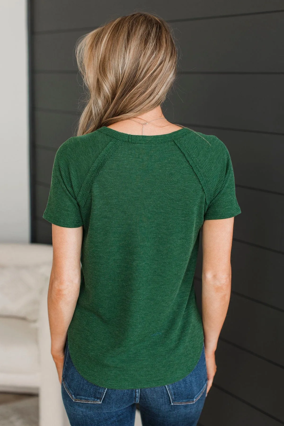 World Of My Own Short Sleeve Top Dark Green