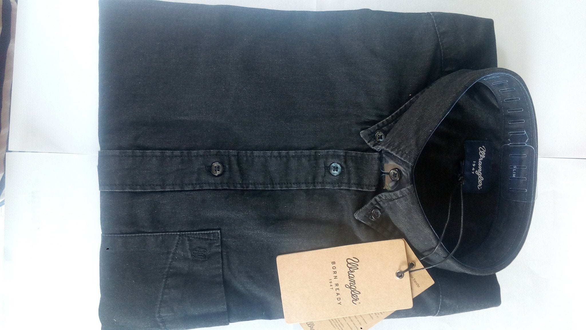 Wrangler black indigo western shirt regular fit