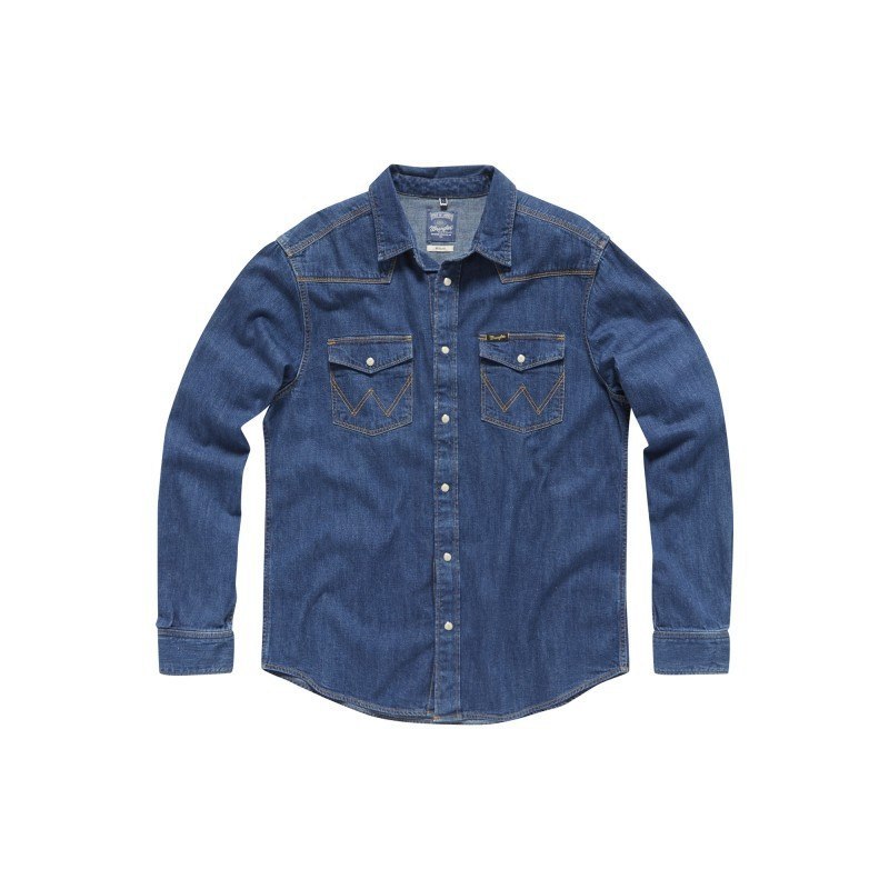 Wrangler Classic Western Shirt - Indigo - Casual Fit