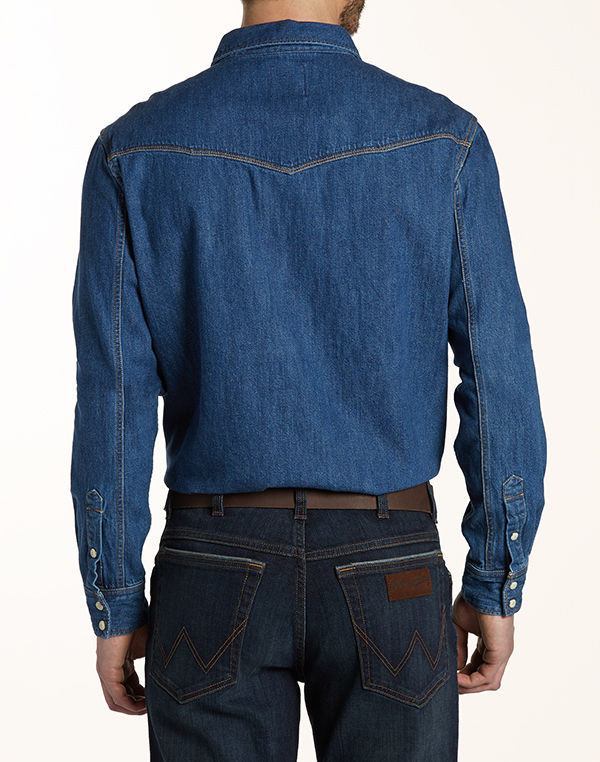 Wrangler Classic Western Shirt - Indigo - Casual Fit