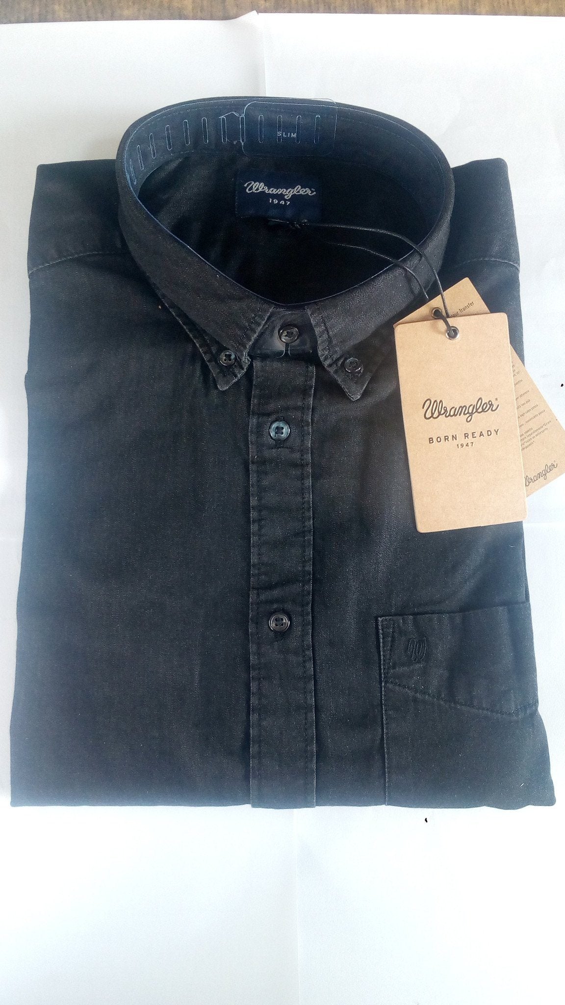 Wrangler Western Shirt - Black Indigo - Regular Fit