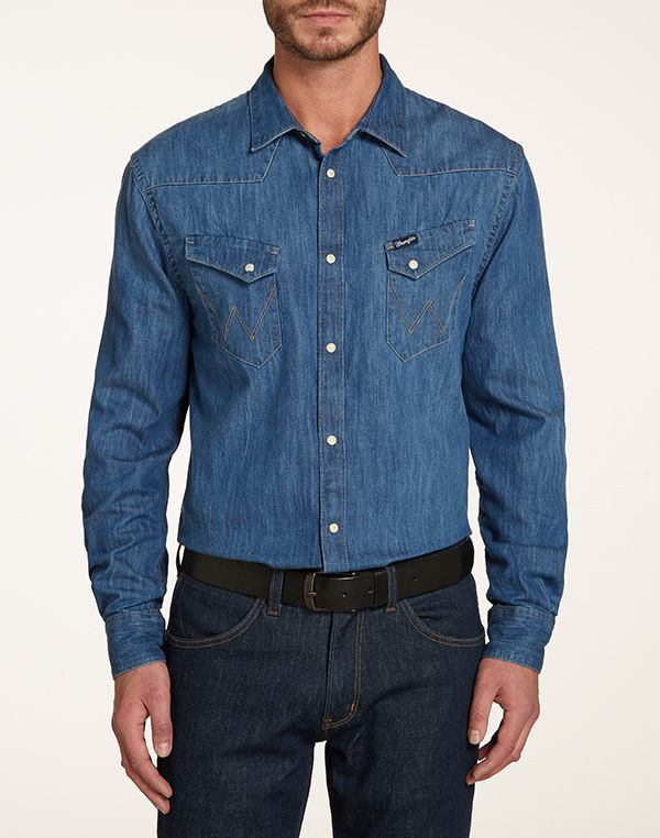 Wrangler Western Shirt - Indigo - Regular Fit