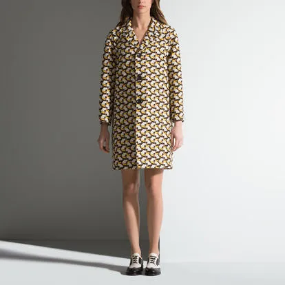 Yellow Triple Button Smart Coat for Women by Bally