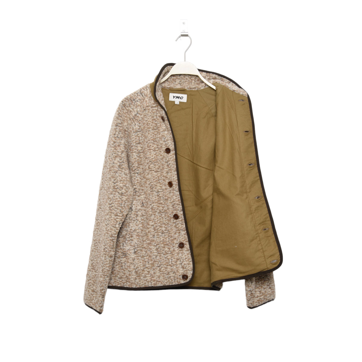 YMC Beige Marl Beach Wool Fleece Jacket