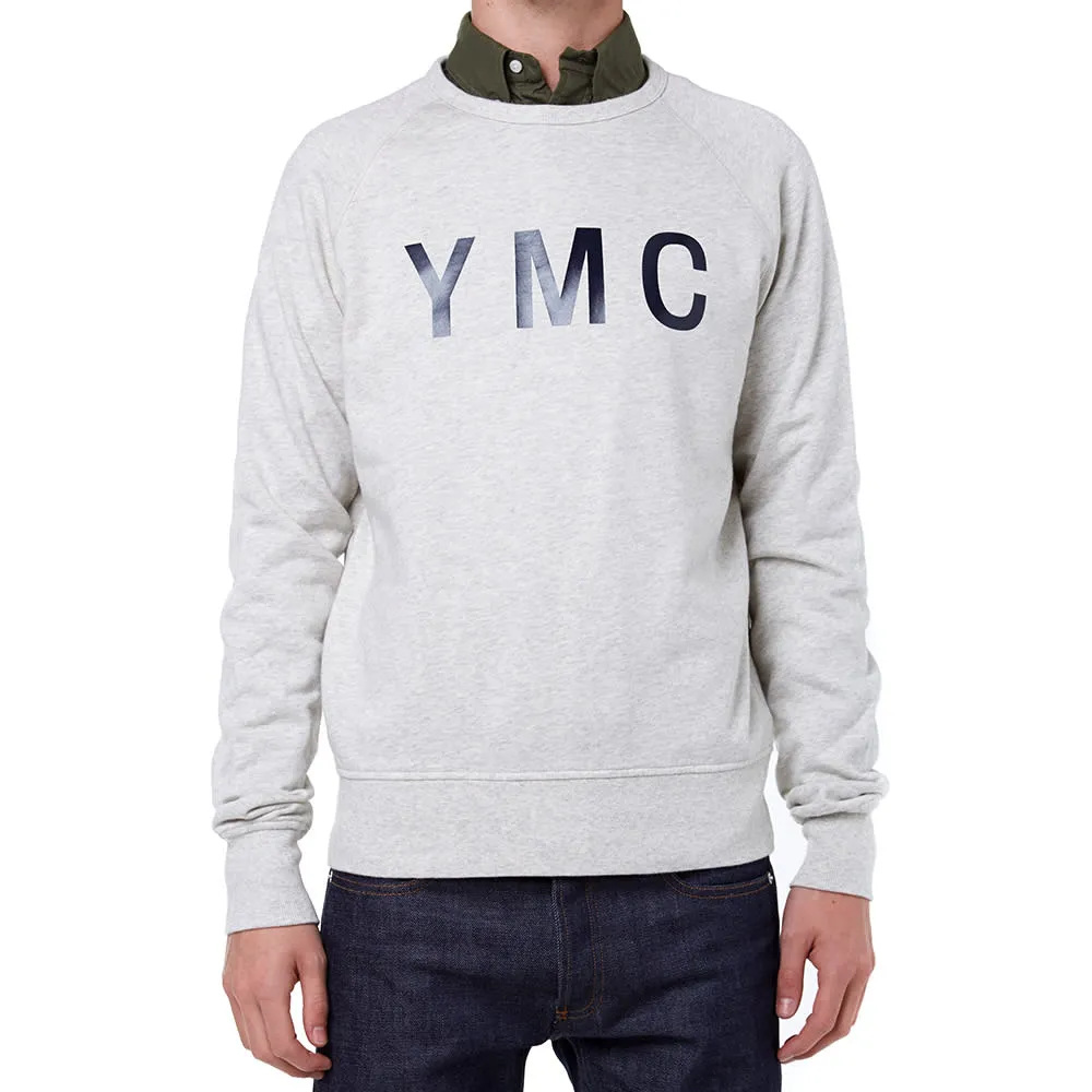 YMC College Sweat Grey Marl - Buy Online | Urban Fashion Clothing