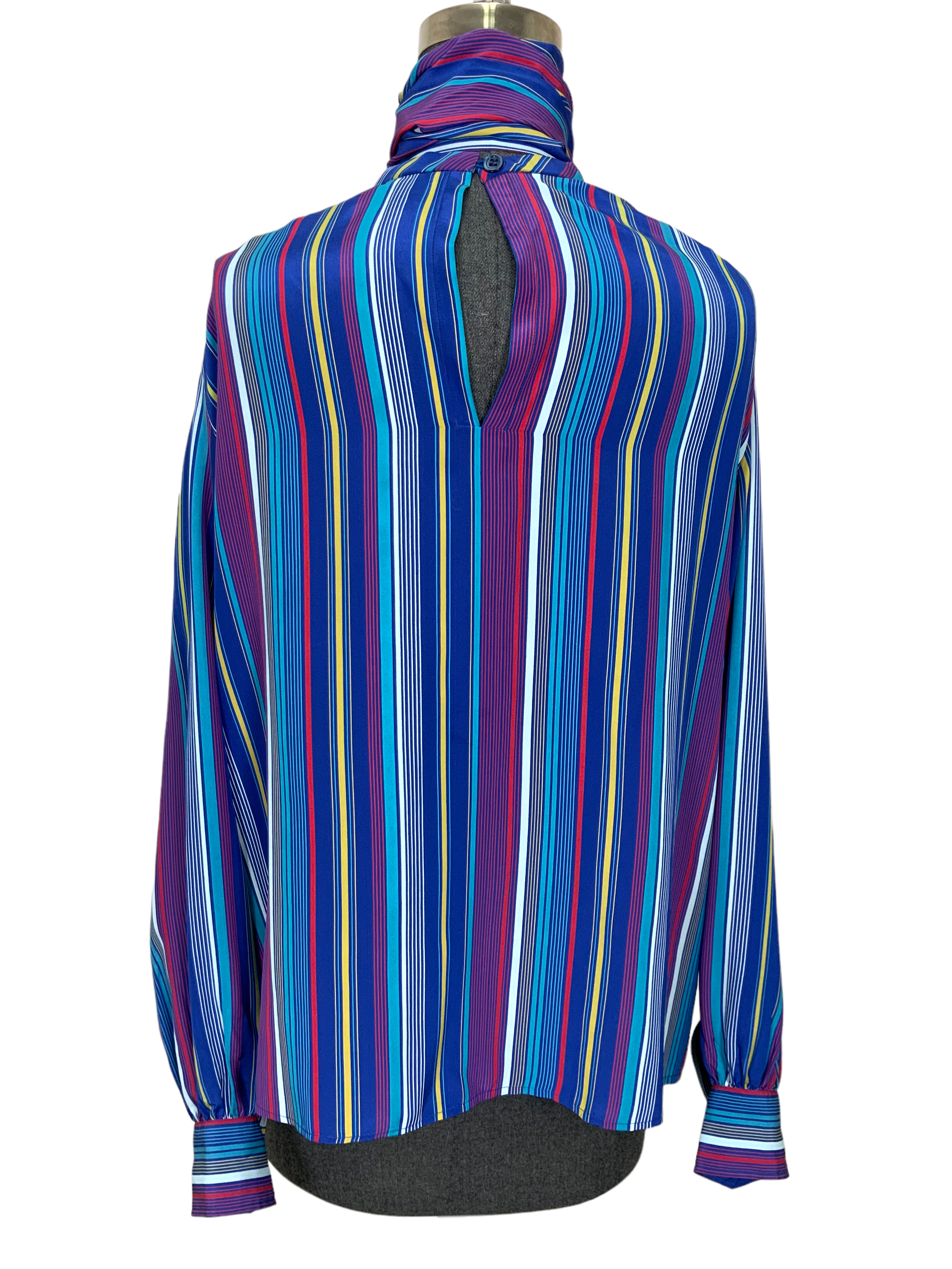 YSL striped button down shirt blouse - size M