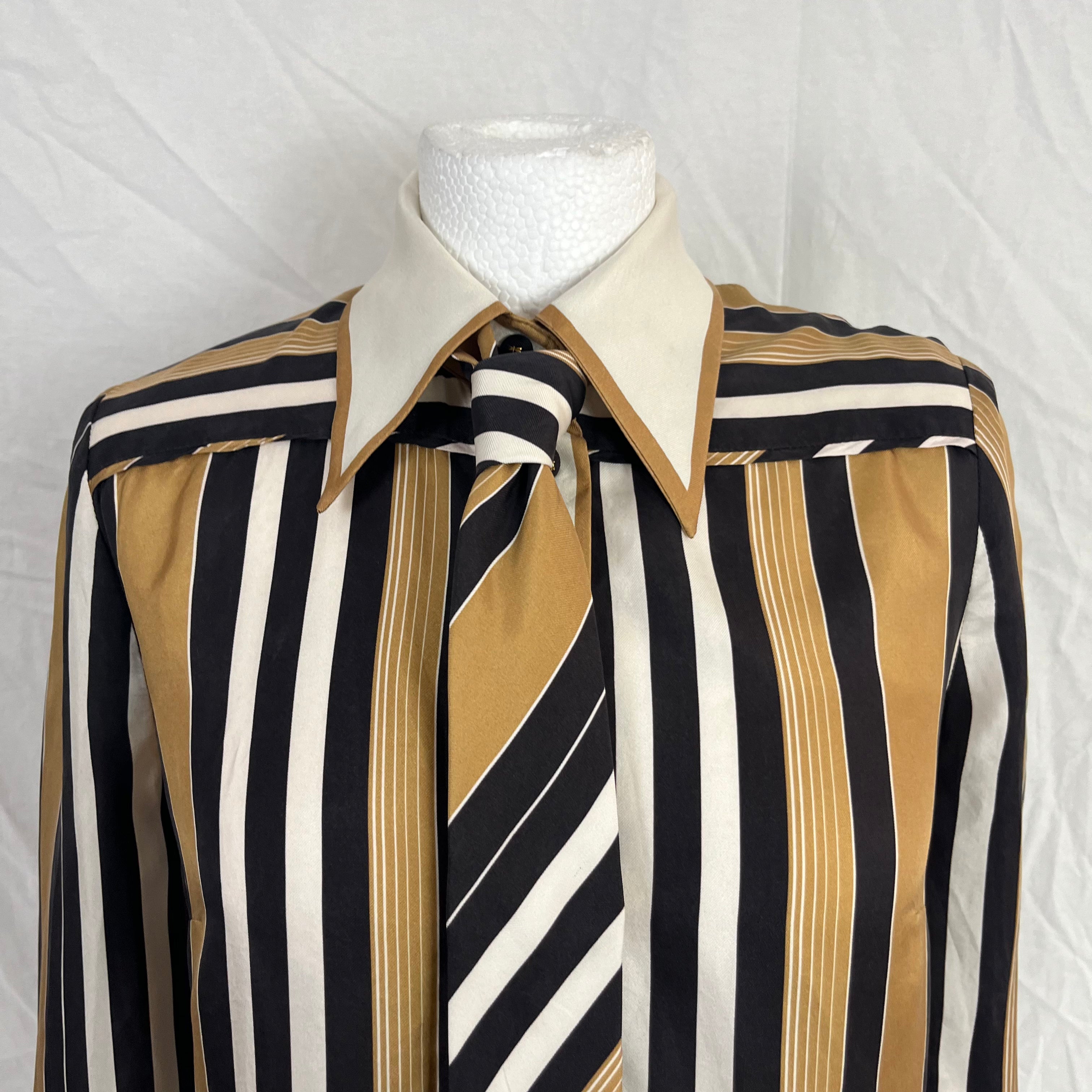 Zimmermann Silk Striped Shirt with Tie Extra Small